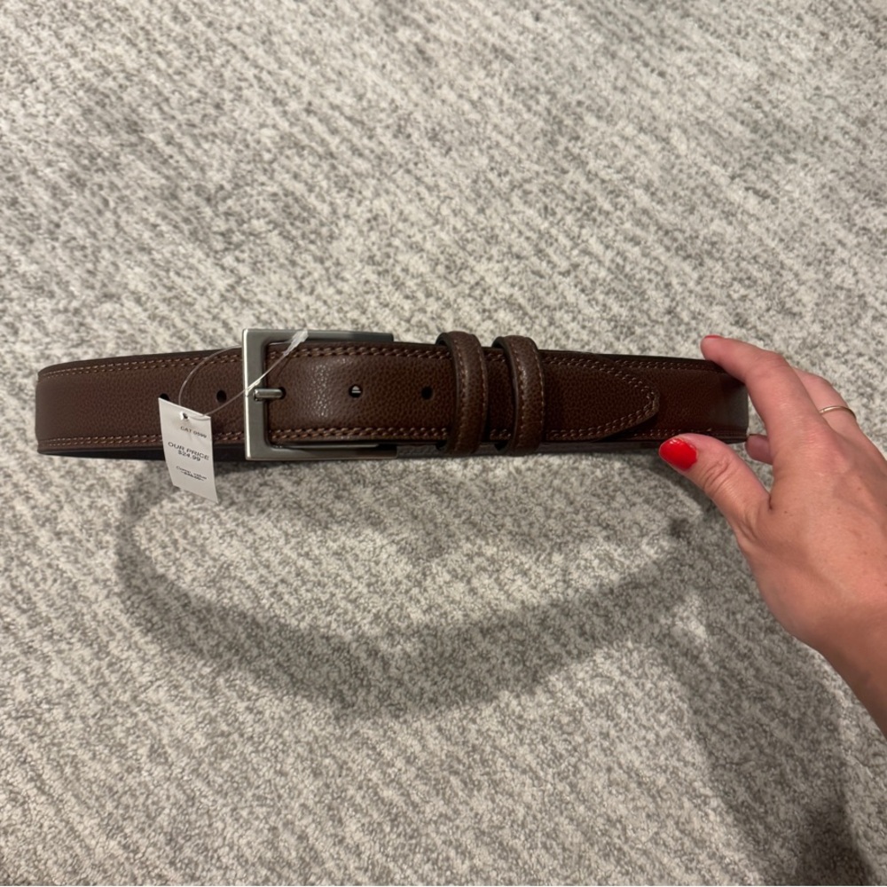 Florsheim Dark Brown Leather Belt